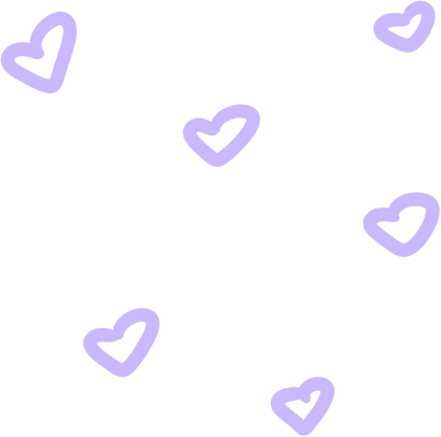 Purple hearts doodle